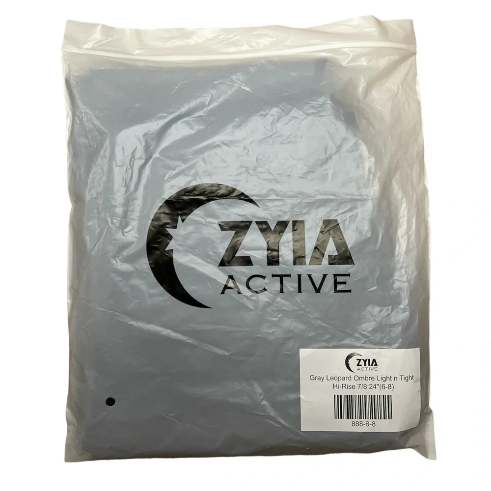 NEW Gray Leopard Ombre Light n Tight Hi-Rise 7/8 24” (6-8) ZYIA 888 - Picture 16 of 16